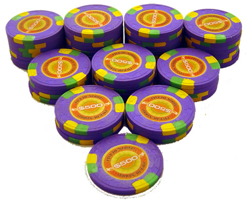 Stack of 50 InPlay Clay Poker Chips