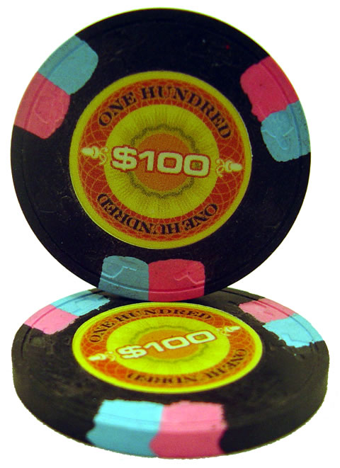 $100 InPlay Clay poker chip