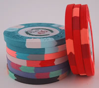 10-Chip Modern Clay Poker Chip Sample