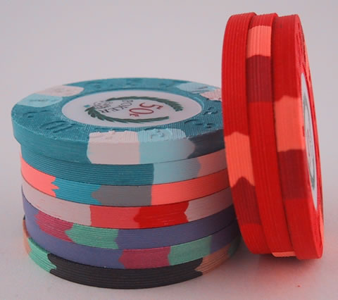 10-Chip Modern Clay Poker Chip Sample Pack