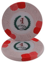 $1 Modern Clay Poker Chip