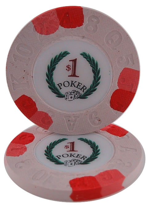 $1 Modern Clay Poker Chip