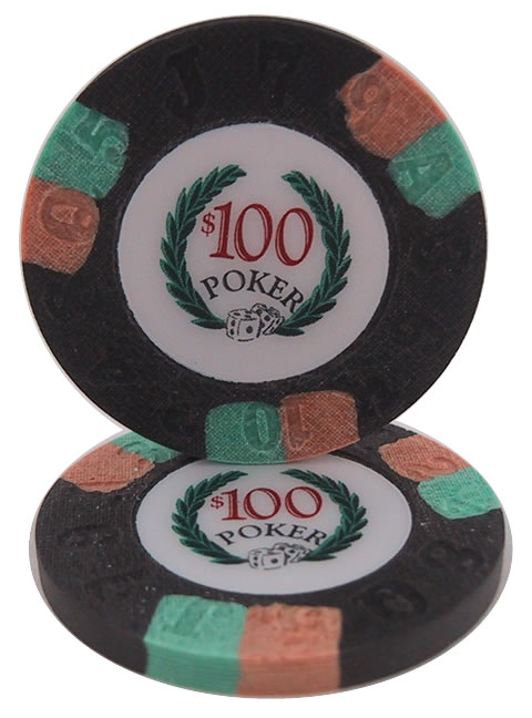 $100 Modern Clay Poker Chip