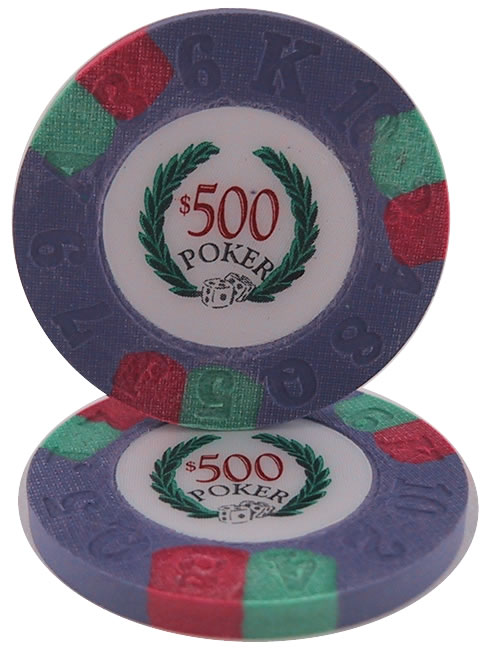 $500 Modern Clay Poker Chip