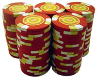 Stack of 100 InPlay Clay Poker Chips