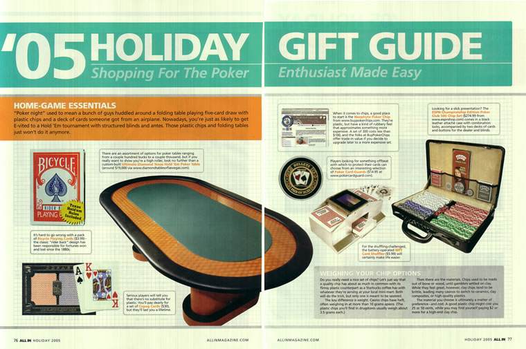 Poker Gift Recommendations by All In Magazine
