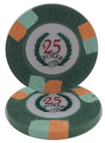 $25 Modern Clay Poker Chip