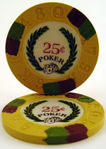 25 Cent Modern Clay Poker Chip